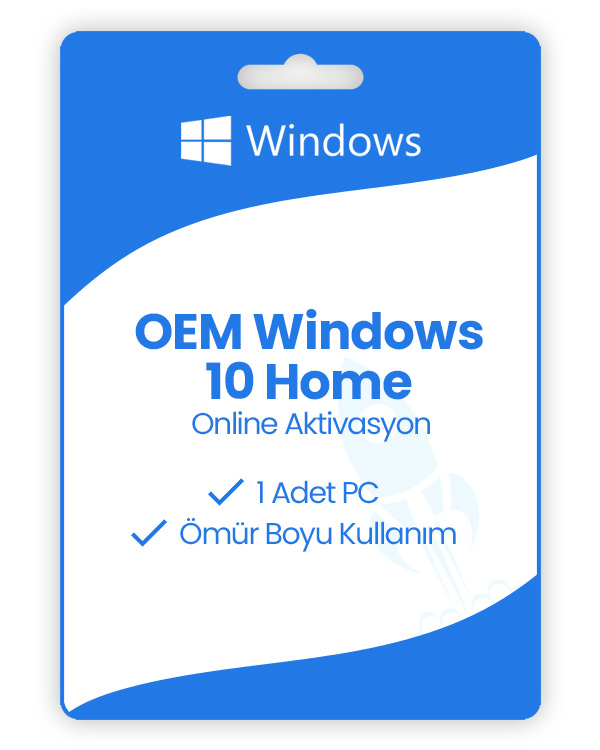 OEM Windows 10 Home (Online Aktivasyon)